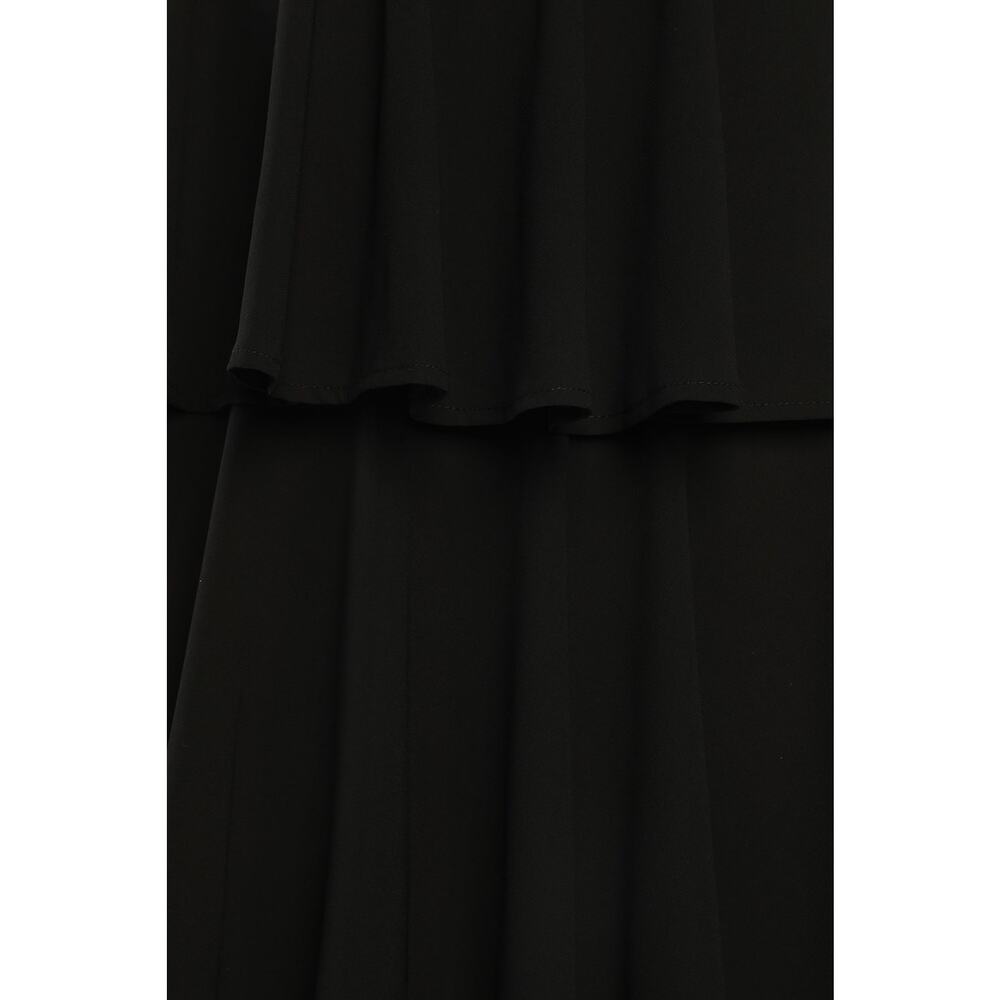 Lulus Amazing Evening Black Tiered Maxi Dress Chiffon Formal Evening Medium NWT - Picture 5 of 11